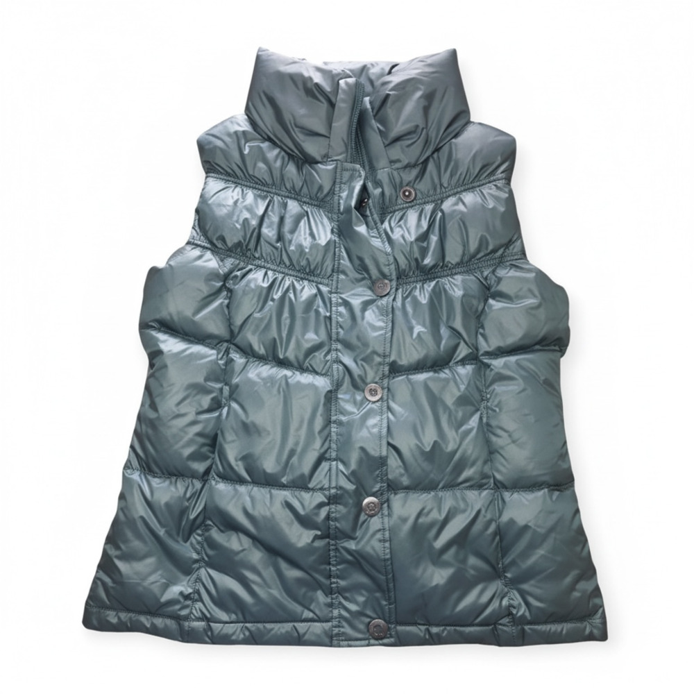 prAna Milly Down Puffer Vest Women’s M Teal Blue Green 650 Fill Quilted